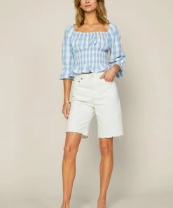 SKIES ARE BLUE Gingham Peplum Top New In Clothing 10 SKIES ARE BLUE Gingham Peplum Top New In Clothing