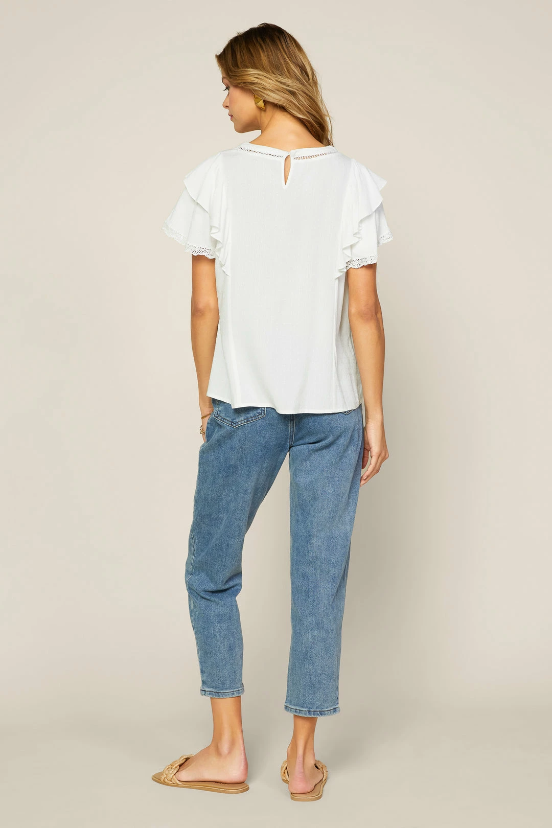 SKIES ARE BLUE Ruffled Lace Detailed Top 6 SKIES ARE BLUE Ruffled Lace Detailed Top