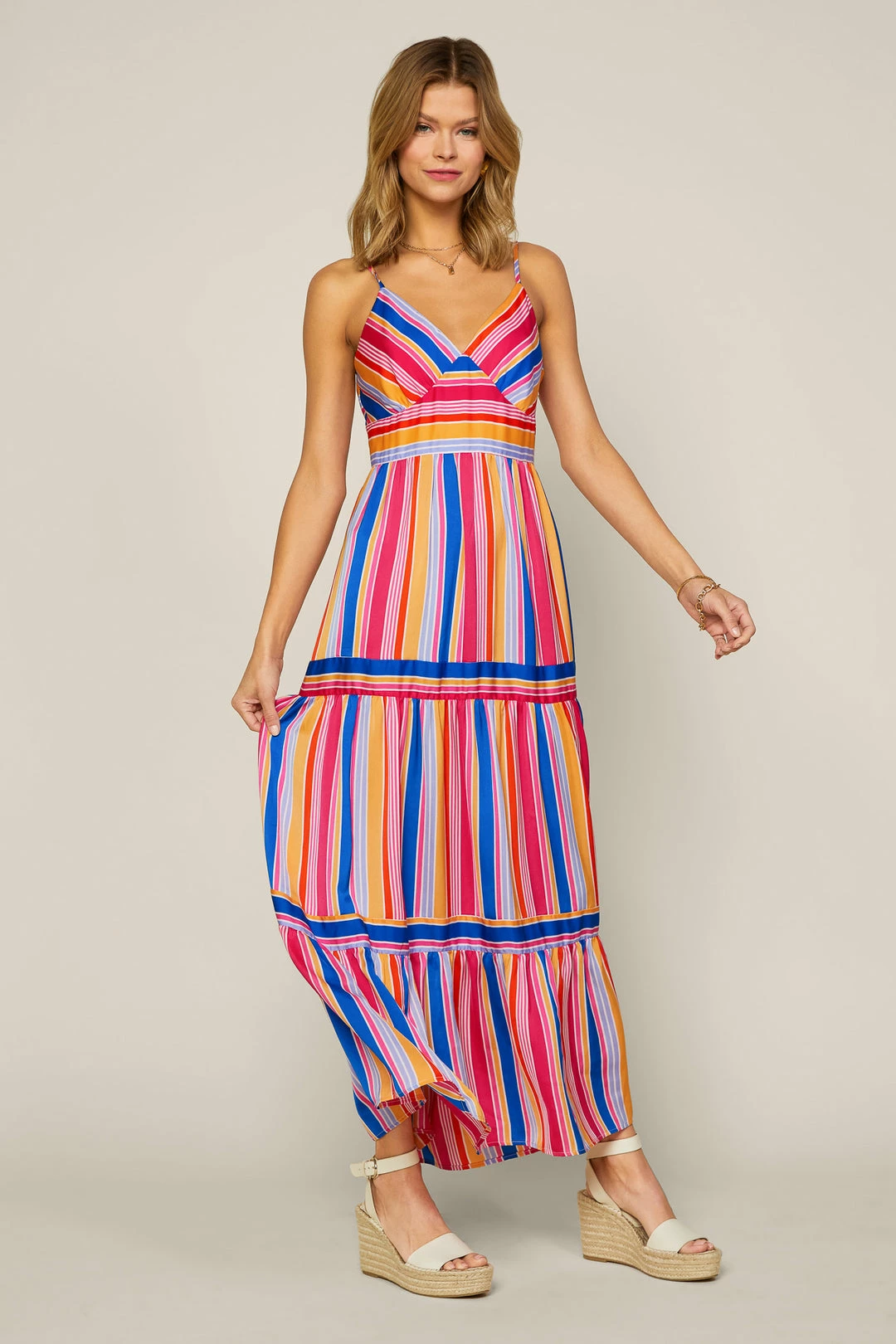 SKIES ARE BLUE New In Clothing Multi Stripe Maxi Dress 5 SKIES ARE BLUE New In Clothing Multi Stripe Maxi Dress