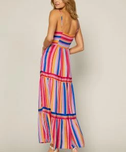 SKIES ARE BLUE New In Clothing Multi Stripe Maxi Dress 11 SKIES ARE BLUE New In Clothing Multi Stripe Maxi Dress