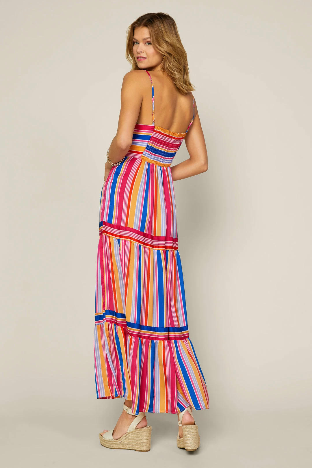 SKIES ARE BLUE New In Clothing Multi Stripe Maxi Dress 7 SKIES ARE BLUE New In Clothing Multi Stripe Maxi Dress