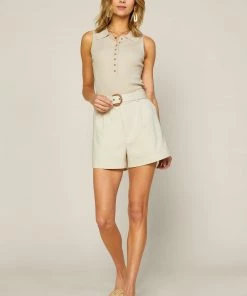 SKIES ARE BLUE Buckled Belt Shorts New In Clothing