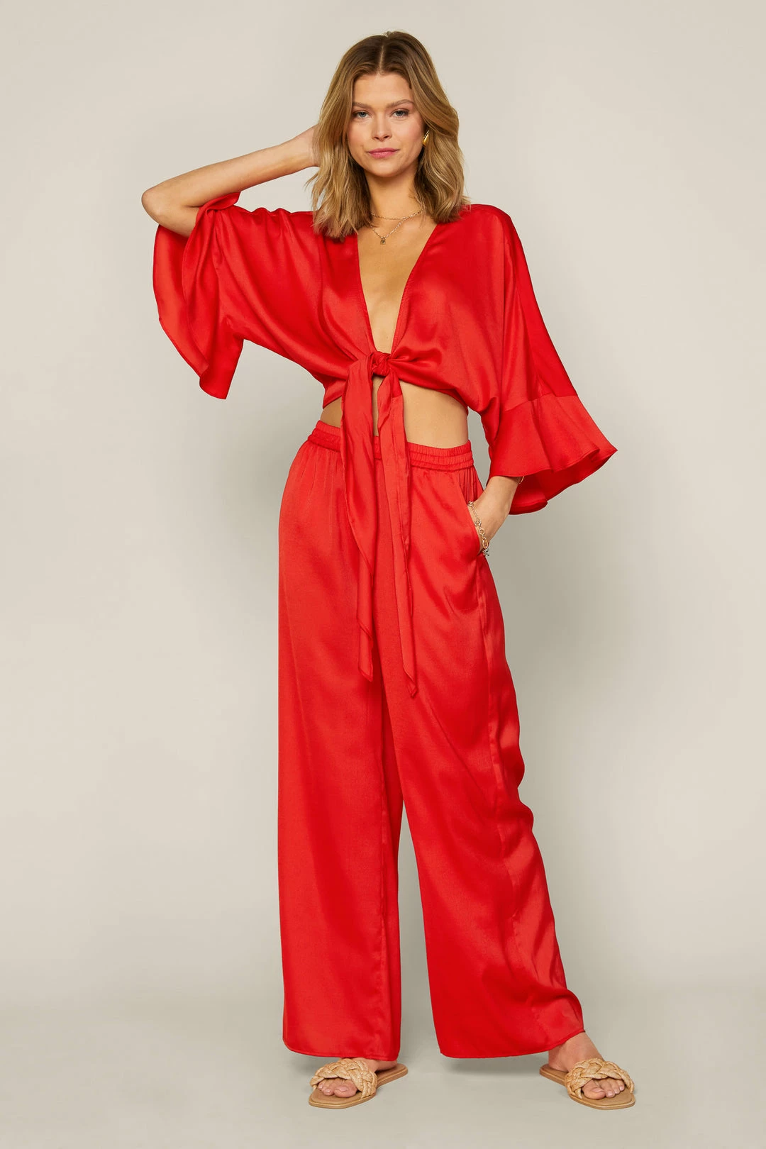 SKIES ARE BLUE Front Tie Kimono Top New In Clothing 5 SKIES ARE BLUE Front Tie Kimono Top New In Clothing