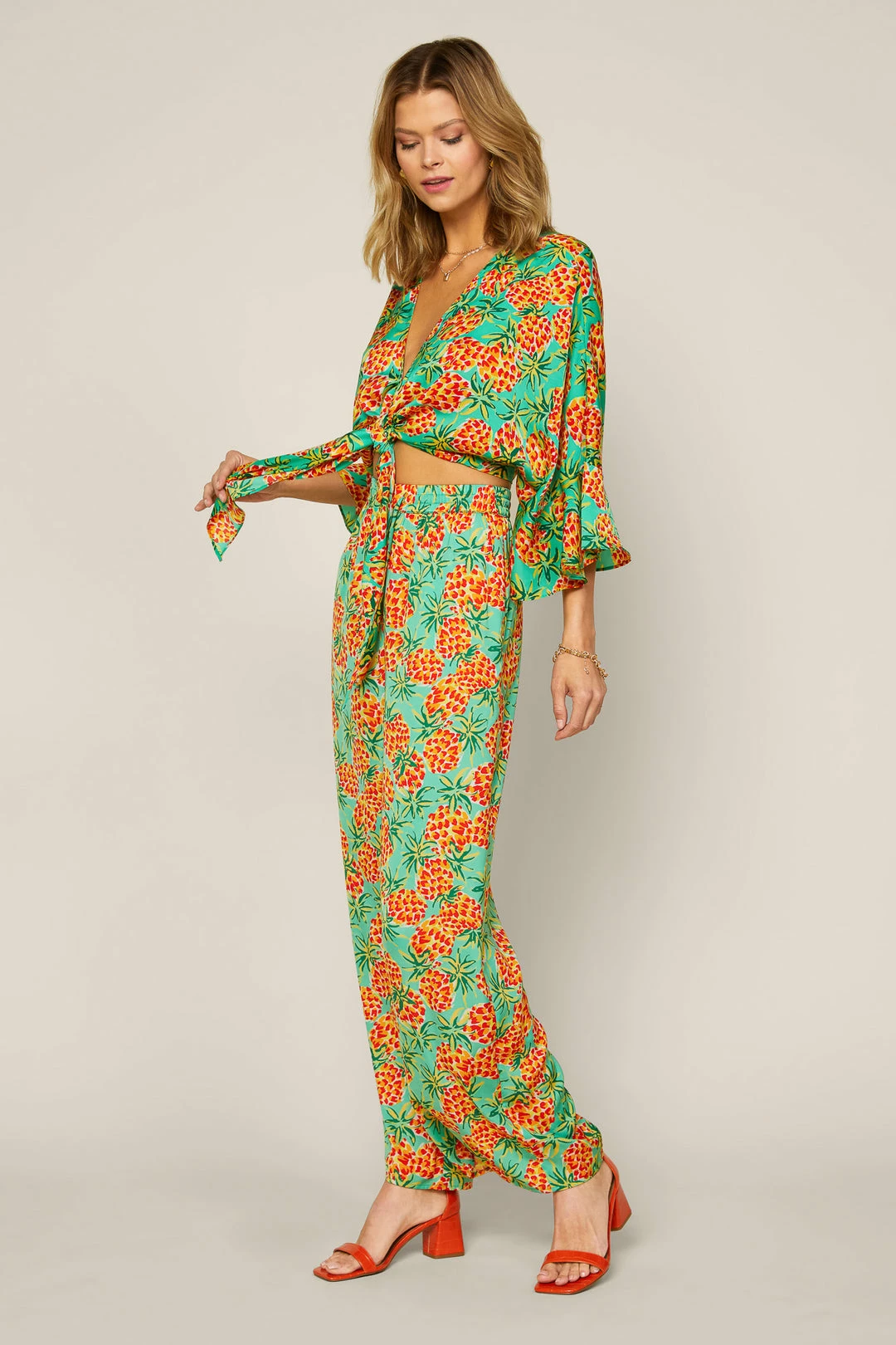 SKIES ARE BLUE Tropical Palazzo Pants 5 SKIES ARE BLUE Tropical Palazzo Pants