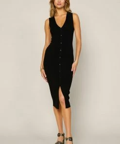 SKIES ARE BLUE Button Down Knit Dress New In Clothing