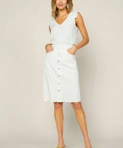 SKIES ARE BLUE New In Clothing Midi Denim Skirt