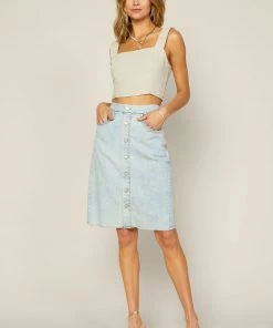 SKIES ARE BLUE New In Clothing Midi Denim Skirt