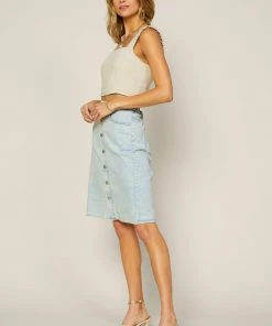 SKIES ARE BLUE New In Clothing Midi Denim Skirt 8 SKIES ARE BLUE New In Clothing Midi Denim Skirt