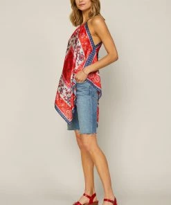 SKIES ARE BLUE New In Clothing Handkerchief Printed Top