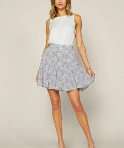 SKIES ARE BLUE Multi Floral Mini Skirt