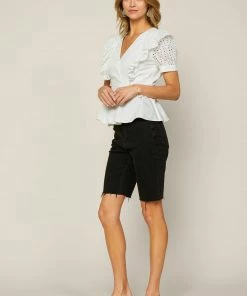 SKIES ARE BLUE Peplum Eyelet Blouse New In Clothing 9 SKIES ARE BLUE Peplum Eyelet Blouse New In Clothing