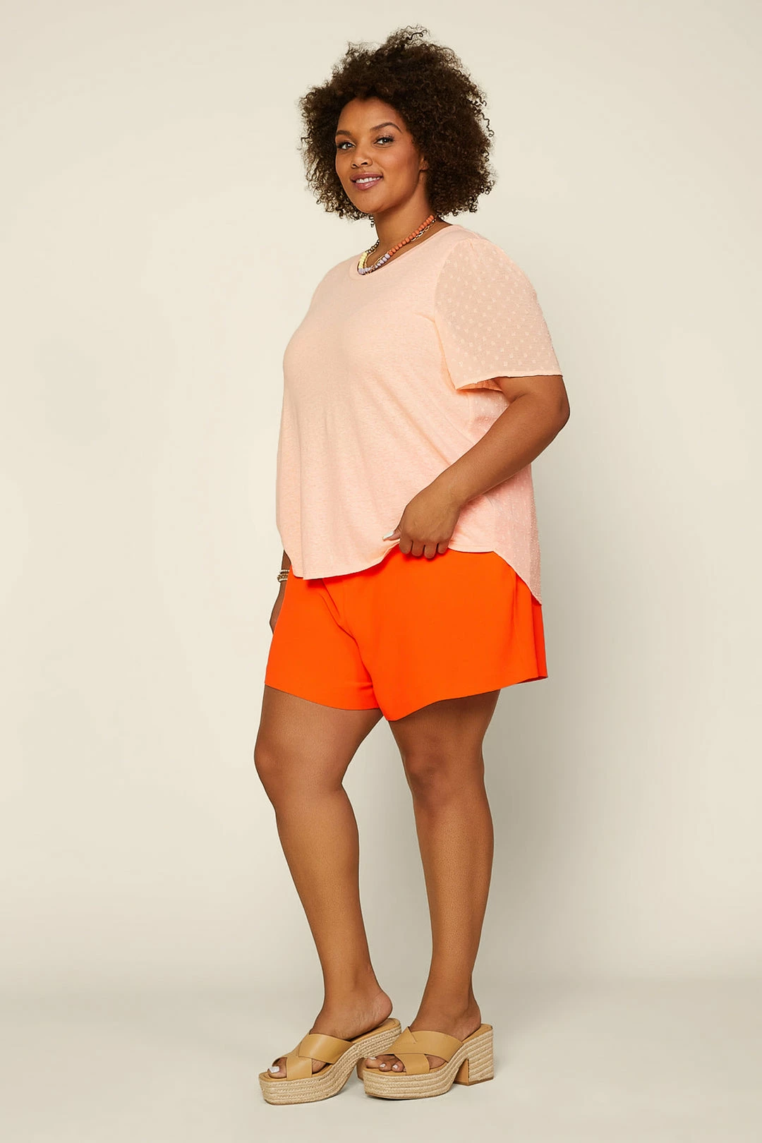 SKIES ARE BLUE Plus Size - Swiss Dot Jersey Top New In Plus Size 4 SKIES ARE BLUE Plus Size - Swiss Dot Jersey Top New In Plus Size