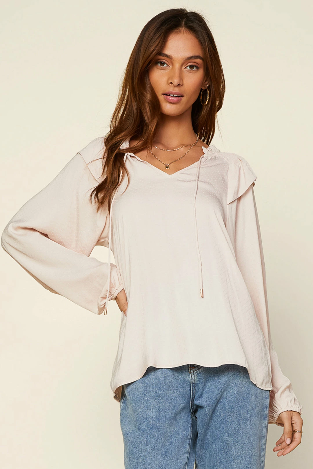 SKIES ARE BLUE Long Sleeve Smocked Top 3 SKIES ARE BLUE Long Sleeve Smocked Top