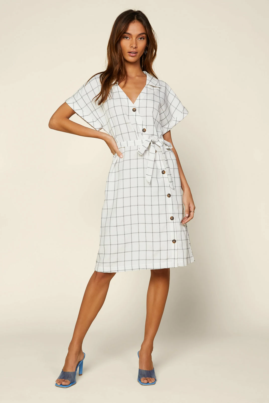SKIES ARE BLUE Clothing Button Down Collared Shirt Dress 3 SKIES ARE BLUE Clothing Button Down Collared Shirt Dress