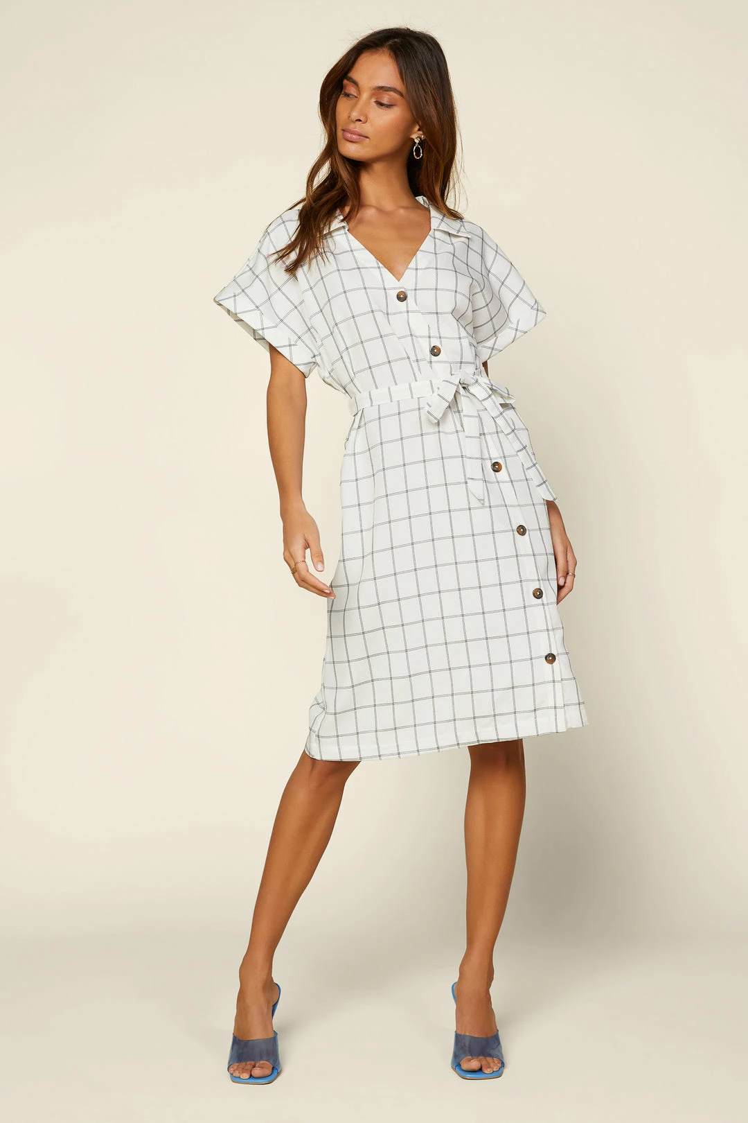SKIES ARE BLUE Clothing Button Down Collared Shirt Dress 5 SKIES ARE BLUE Clothing Button Down Collared Shirt Dress