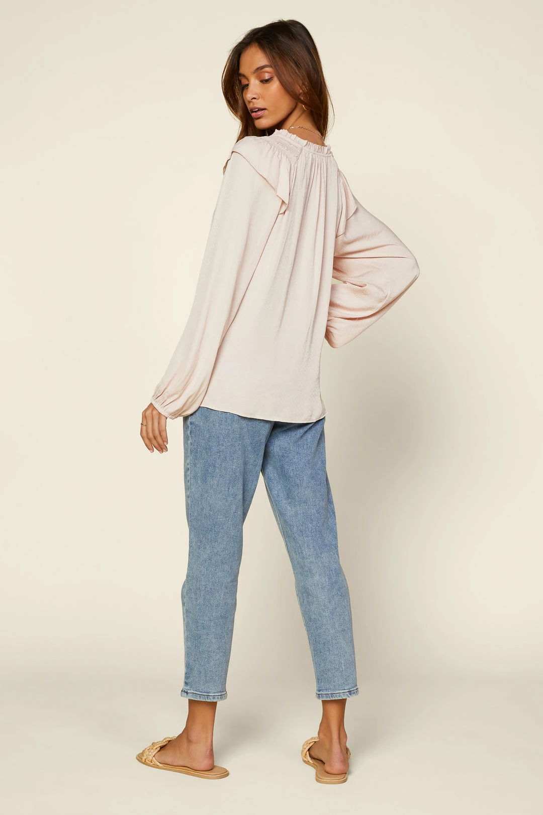 SKIES ARE BLUE Long Sleeve Smocked Top 5 SKIES ARE BLUE Long Sleeve Smocked Top