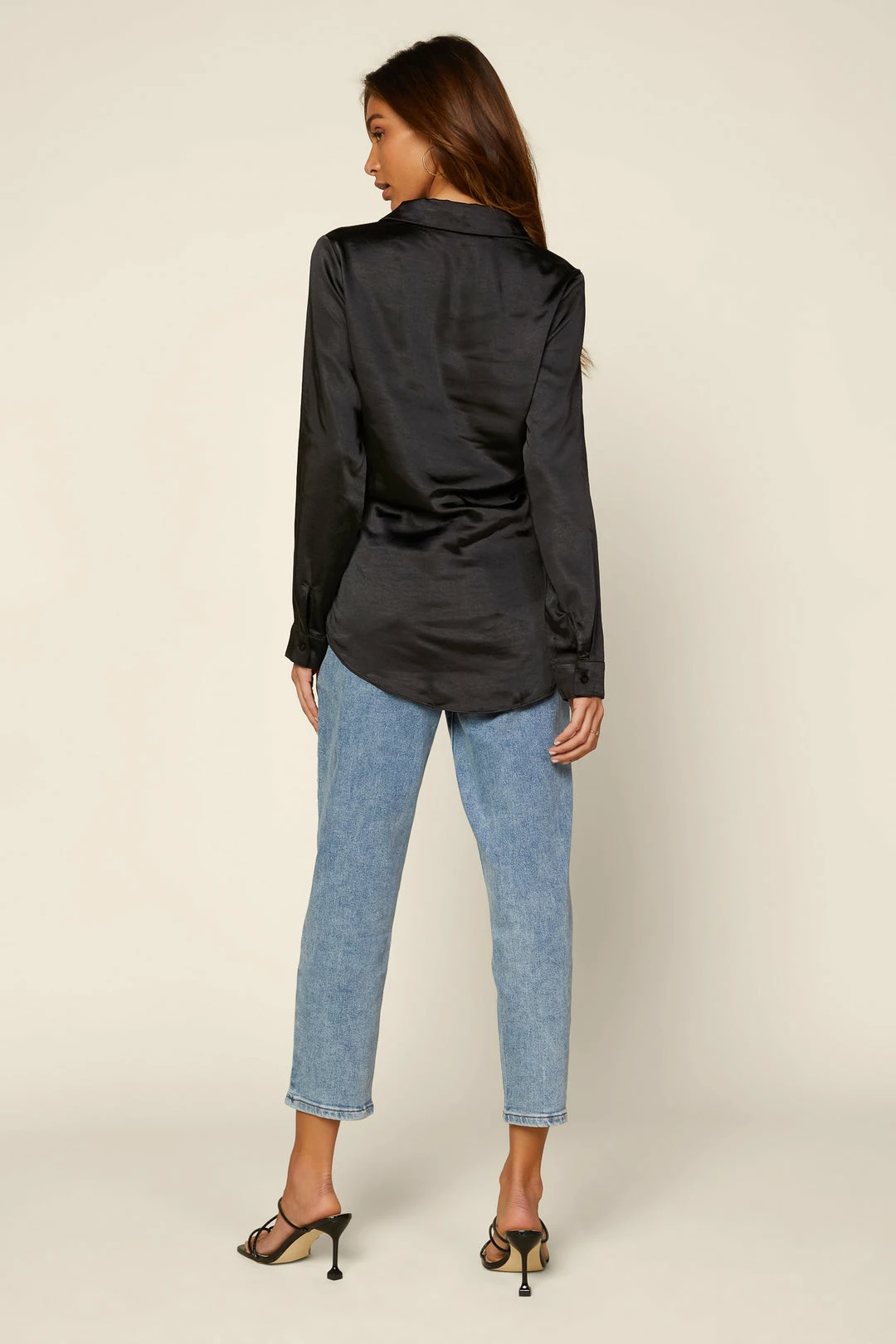 SKIES ARE BLUE Clothing Front Tie Satin Top 5 SKIES ARE BLUE Clothing Front Tie Satin Top