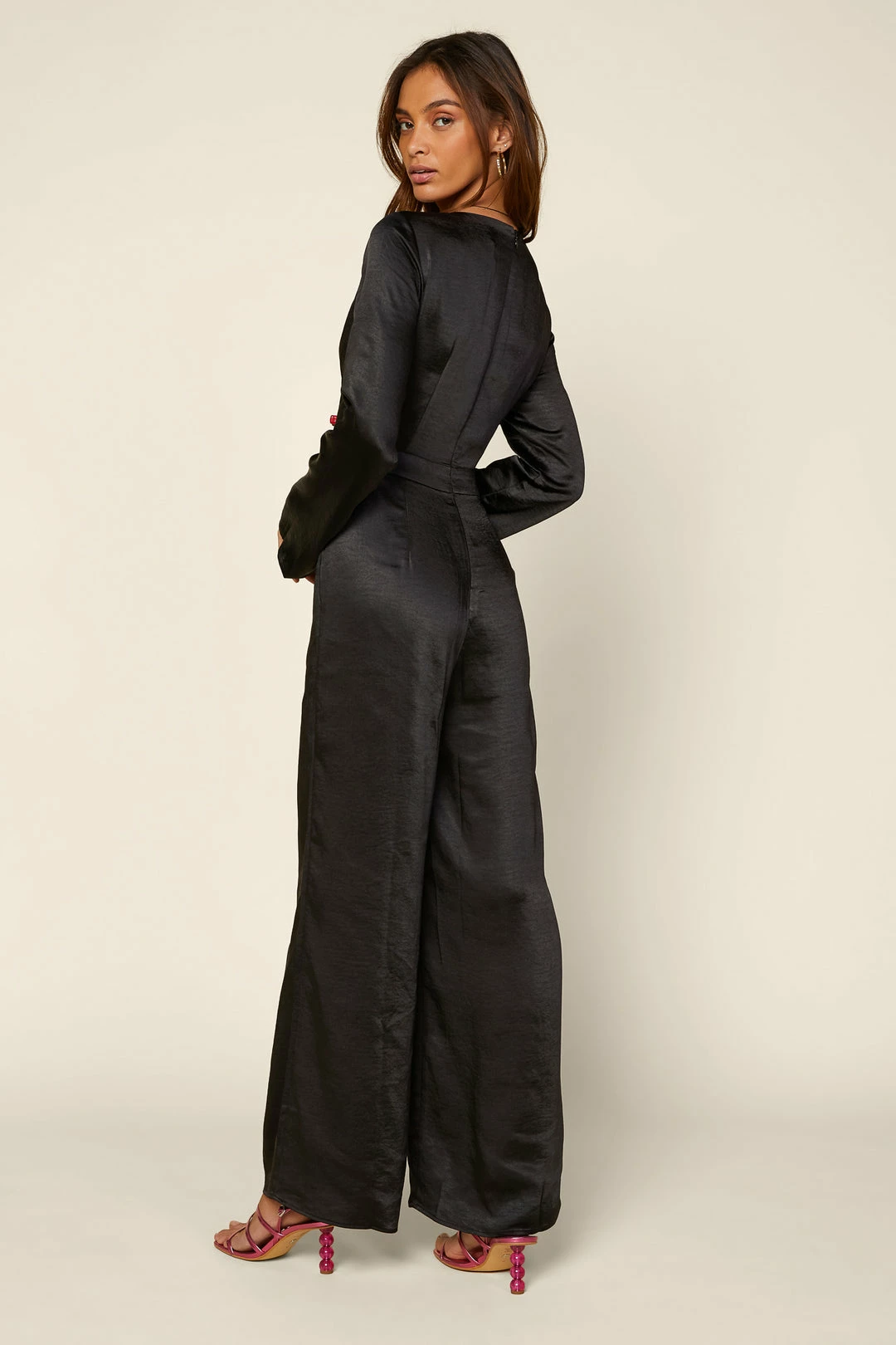 SKIES ARE BLUE Flared Long Sleeve Jumpsuit 8 SKIES ARE BLUE Flared Long Sleeve Jumpsuit