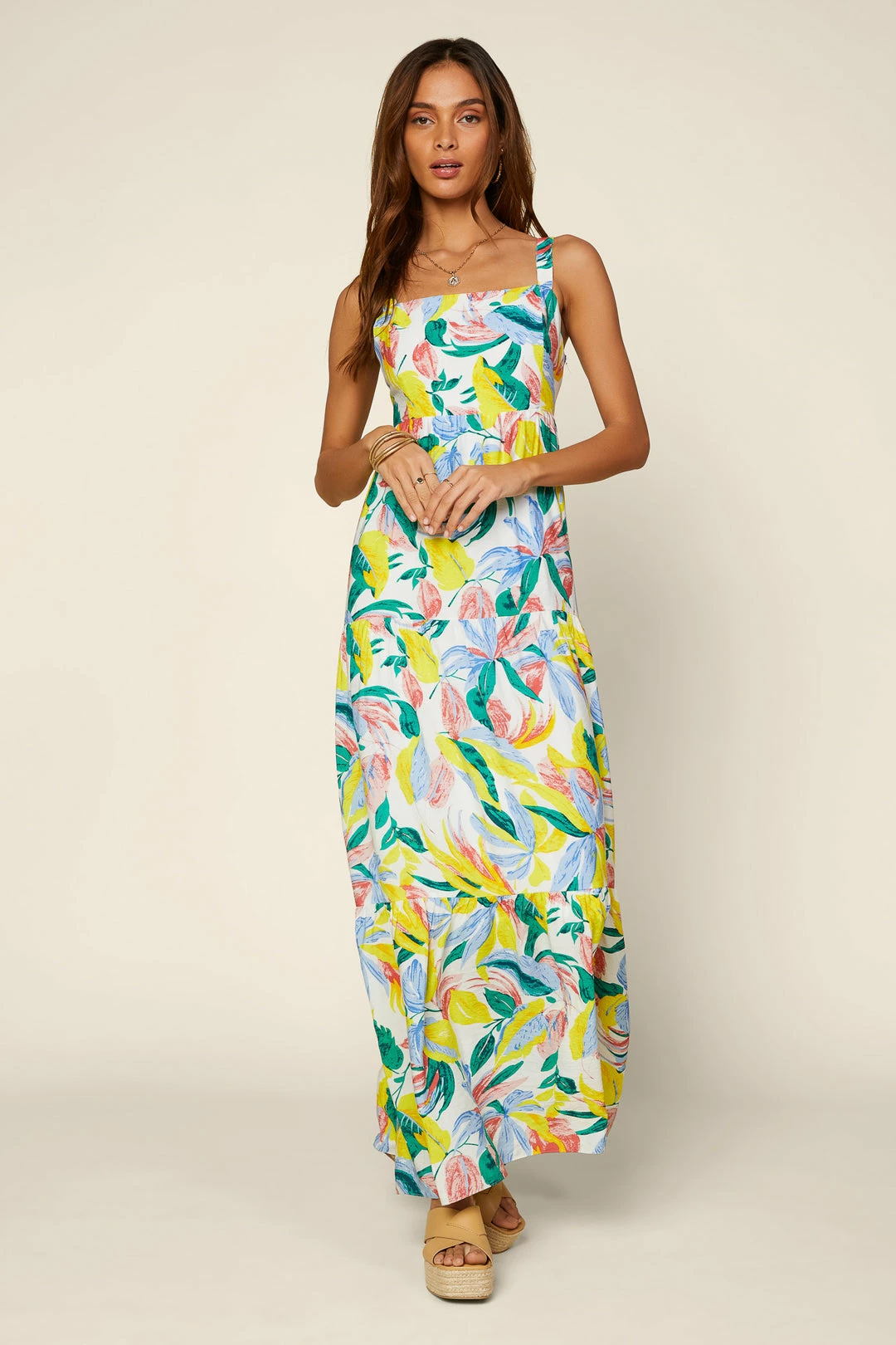 SKIES ARE BLUE Floral Tiered Maxi Dress New In Clothing 4 SKIES ARE BLUE Floral Tiered Maxi Dress New In Clothing