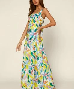 SKIES ARE BLUE Floral Tiered Maxi Dress New In Clothing