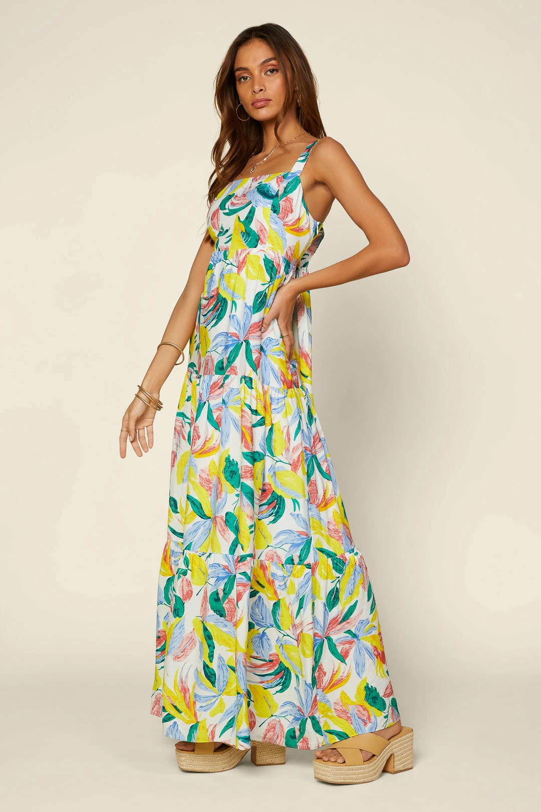 SKIES ARE BLUE Floral Tiered Maxi Dress New In Clothing 3 SKIES ARE BLUE Floral Tiered Maxi Dress New In Clothing
