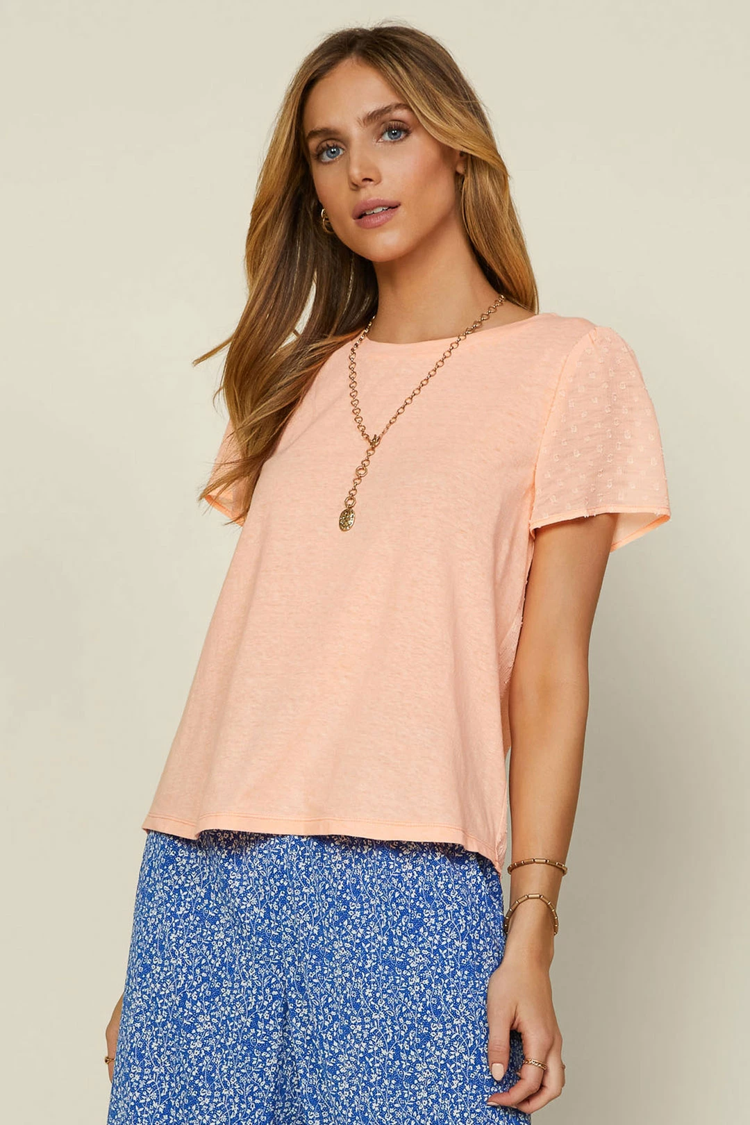 SKIES ARE BLUE Swiss Dot Jersey Top 3 SKIES ARE BLUE Swiss Dot Jersey Top