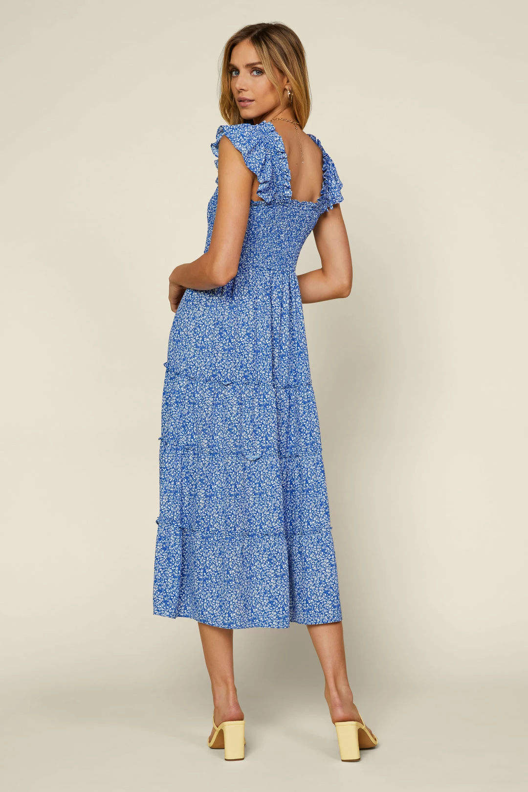 SKIES ARE BLUE New In Clothing Floral Smocked Detail Dress 5 SKIES ARE BLUE New In Clothing Floral Smocked Detail Dress