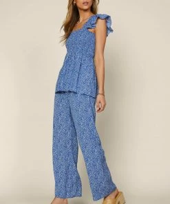 SKIES ARE BLUE New In Clothing Floral Smocked Detail Top 10 SKIES ARE BLUE New In Clothing Floral Smocked Detail Top