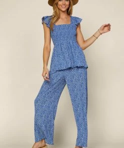 SKIES ARE BLUE New In Clothing Floral Smocked Detail Top 9 SKIES ARE BLUE New In Clothing Floral Smocked Detail Top