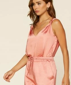 SKIES ARE BLUE Clothing Satin Knotted Strap Cami 10 SKIES ARE BLUE Clothing Satin Knotted Strap Cami