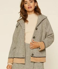 SKIES ARE BLUE Megan Herringbone Jacket