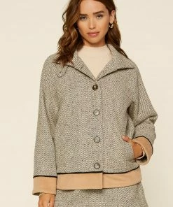 SKIES ARE BLUE Megan Herringbone Jacket