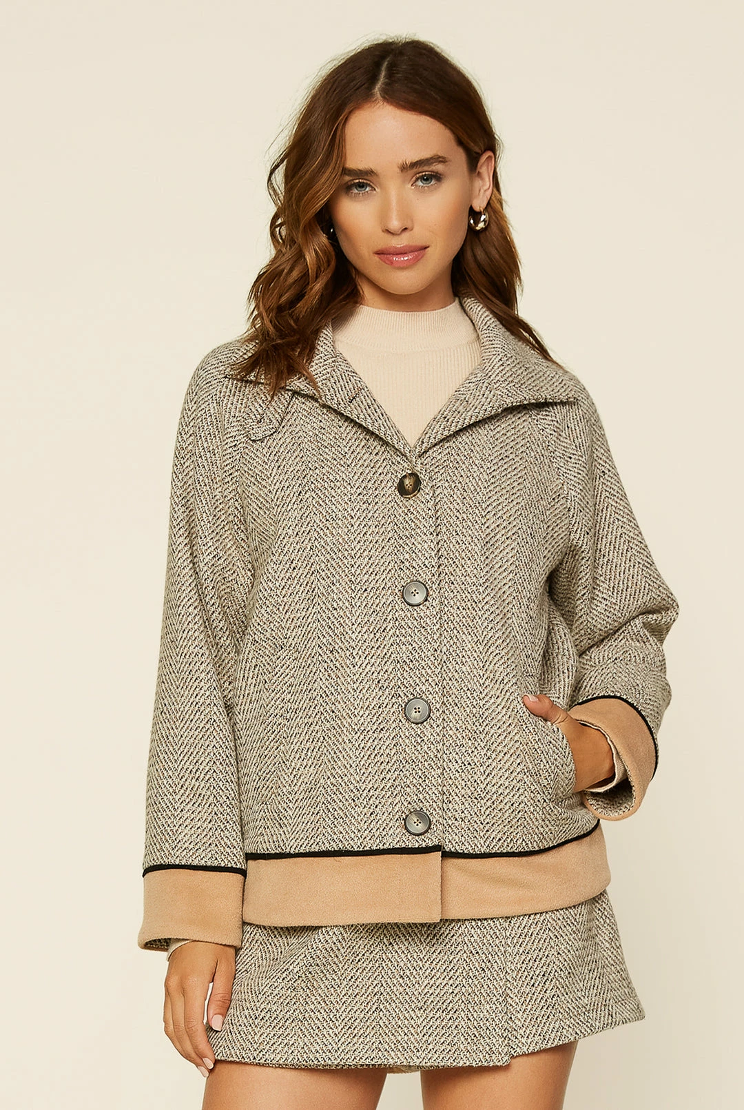 SKIES ARE BLUE Megan Herringbone Jacket 3 SKIES ARE BLUE Megan Herringbone Jacket