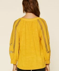 SKIES ARE BLUE Clothing Crochet Trim Knit Top 13 SKIES ARE BLUE Clothing Crochet Trim Knit Top