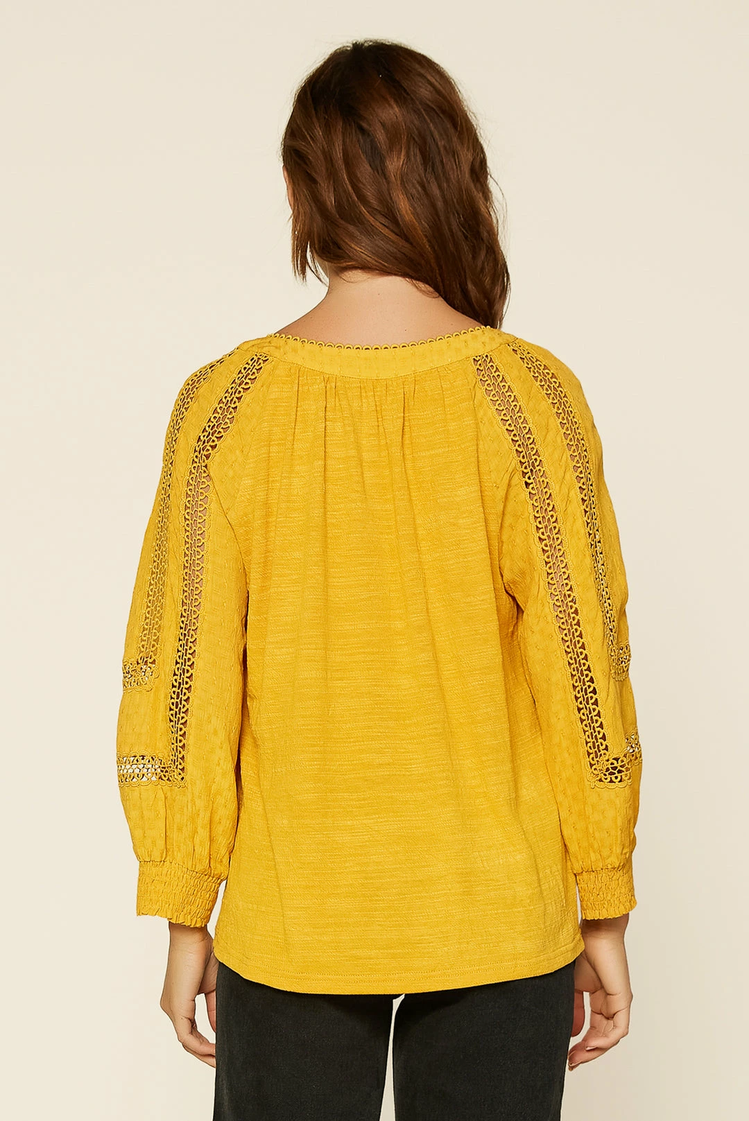 SKIES ARE BLUE Clothing Crochet Trim Knit Top 8 SKIES ARE BLUE Clothing Crochet Trim Knit Top