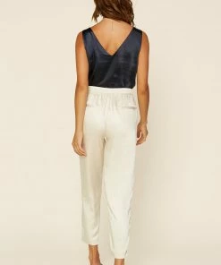 SKIES ARE BLUE Satin Waist Tie Pants Clothing 9 SKIES ARE BLUE Satin Waist Tie Pants Clothing