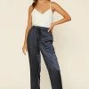 SKIES ARE BLUE Clothing Satin Waist Tie Pants 1 SKIES ARE BLUE Clothing Satin Waist Tie Pants