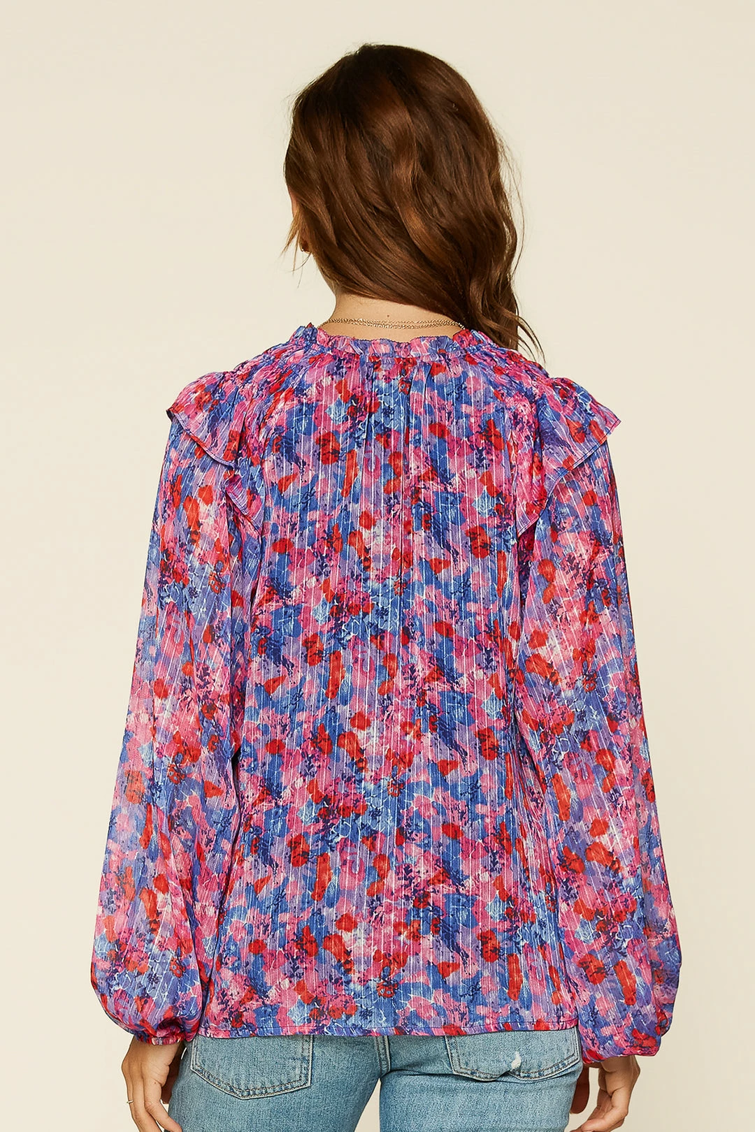 SKIES ARE BLUE Clothing Multicolor Smocked Woven Top 6 SKIES ARE BLUE Clothing Multicolor Smocked Woven Top