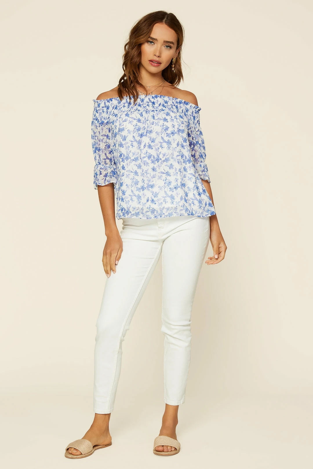 SKIES ARE BLUE Clothing Floral Off Shoulder Top 5 SKIES ARE BLUE Clothing Floral Off Shoulder Top