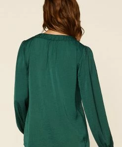 SKIES ARE BLUE Clothing Long Sleeve Shirred Top 9 SKIES ARE BLUE Clothing Long Sleeve Shirred Top