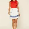 SKIES ARE BLUE Embroidered Mini Skirt Clothing 2 SKIES ARE BLUE Embroidered Mini Skirt Clothing