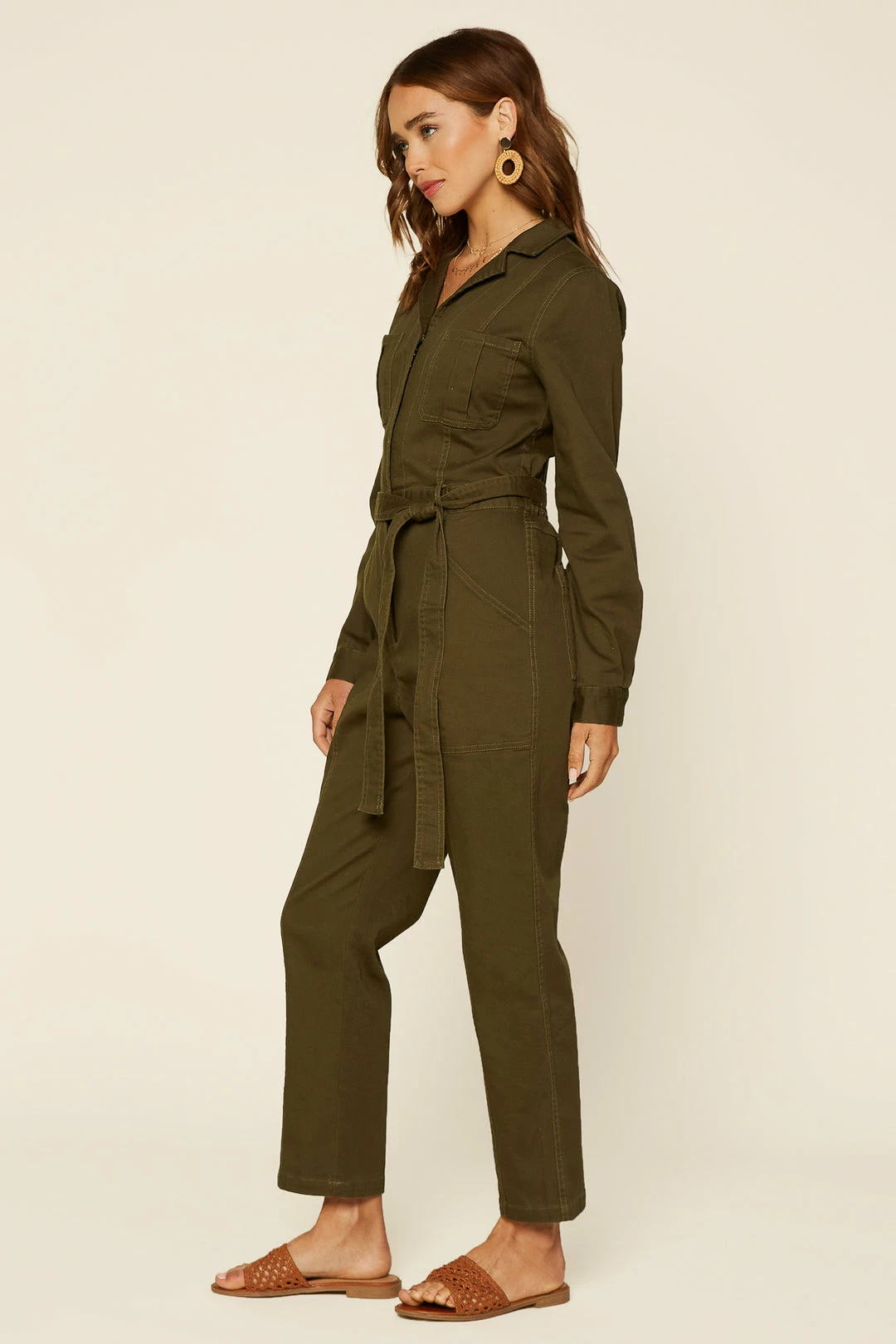 SKIES ARE BLUE Long Sleeve Utility Jumpsuit 6 SKIES ARE BLUE Long Sleeve Utility Jumpsuit