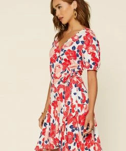SKIES ARE BLUE Adlyn Floral Wrap Dress 12 SKIES ARE BLUE Adlyn Floral Wrap Dress