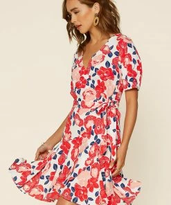 SKIES ARE BLUE Adlyn Floral Wrap Dress 10 SKIES ARE BLUE Adlyn Floral Wrap Dress