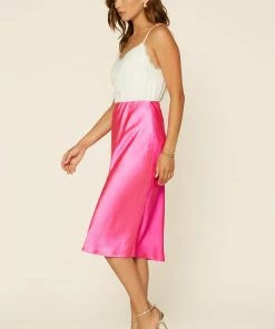SKIES ARE BLUE Satin Slip Midi Skirt Clothing 8 SKIES ARE BLUE Satin Slip Midi Skirt Clothing