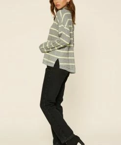 SKIES ARE BLUE Faye Striped Knit Top