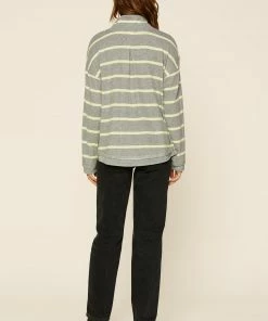 SKIES ARE BLUE Faye Striped Knit Top