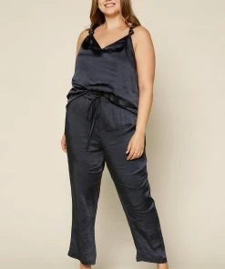 SKIES ARE BLUE Plus Size - Satin Waist Tie Pants 9 SKIES ARE BLUE Plus Size - Satin Waist Tie Pants
