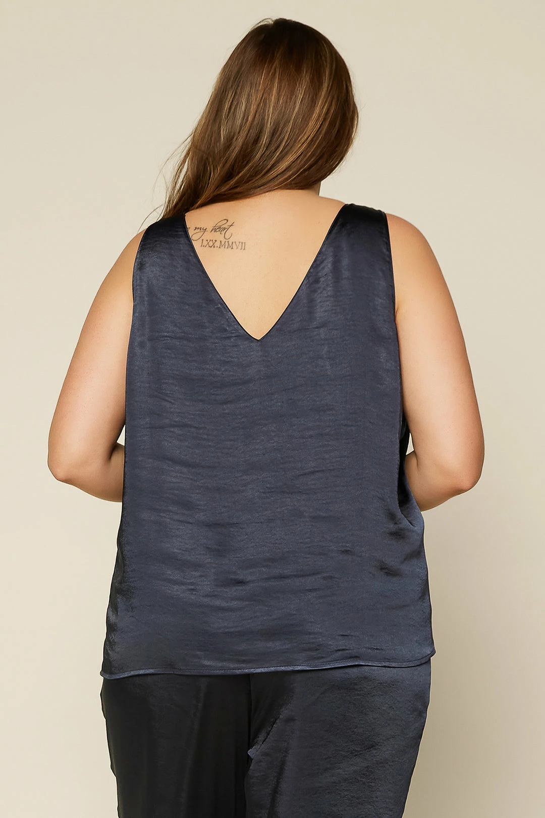 SKIES ARE BLUE Clothing Plus Size - Satin Knotted Strap Cami 5 SKIES ARE BLUE Clothing Plus Size - Satin Knotted Strap Cami