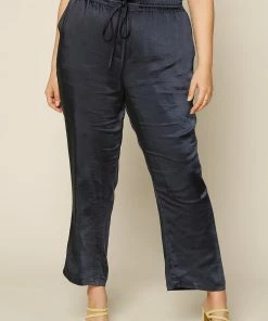 SKIES ARE BLUE Plus Size - Satin Waist Tie Pants 11 SKIES ARE BLUE Plus Size - Satin Waist Tie Pants